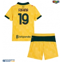 Otroški Nogometni dresi AC Milan Youssouf Fofana #19 Tretji 2025-26 Kratek Rokav (+ Kratke hlače)